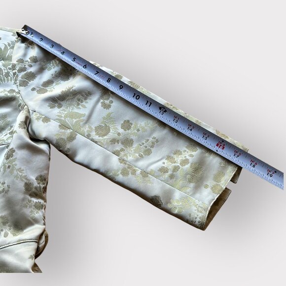 Rickie Freeman Teri Jon Nites Size 14 Light Green Brocade Vintage Blazer Jacket - Picture 16 of 16